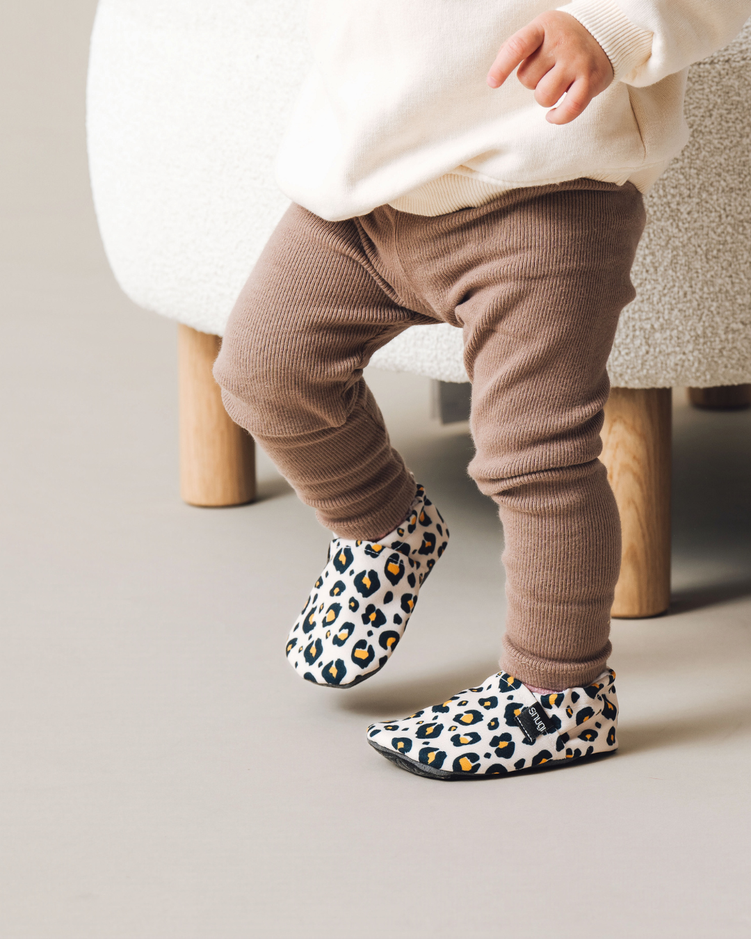 Bosonoge papuče Beige leopard